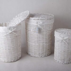 Round Willow Wicker Set Of 3