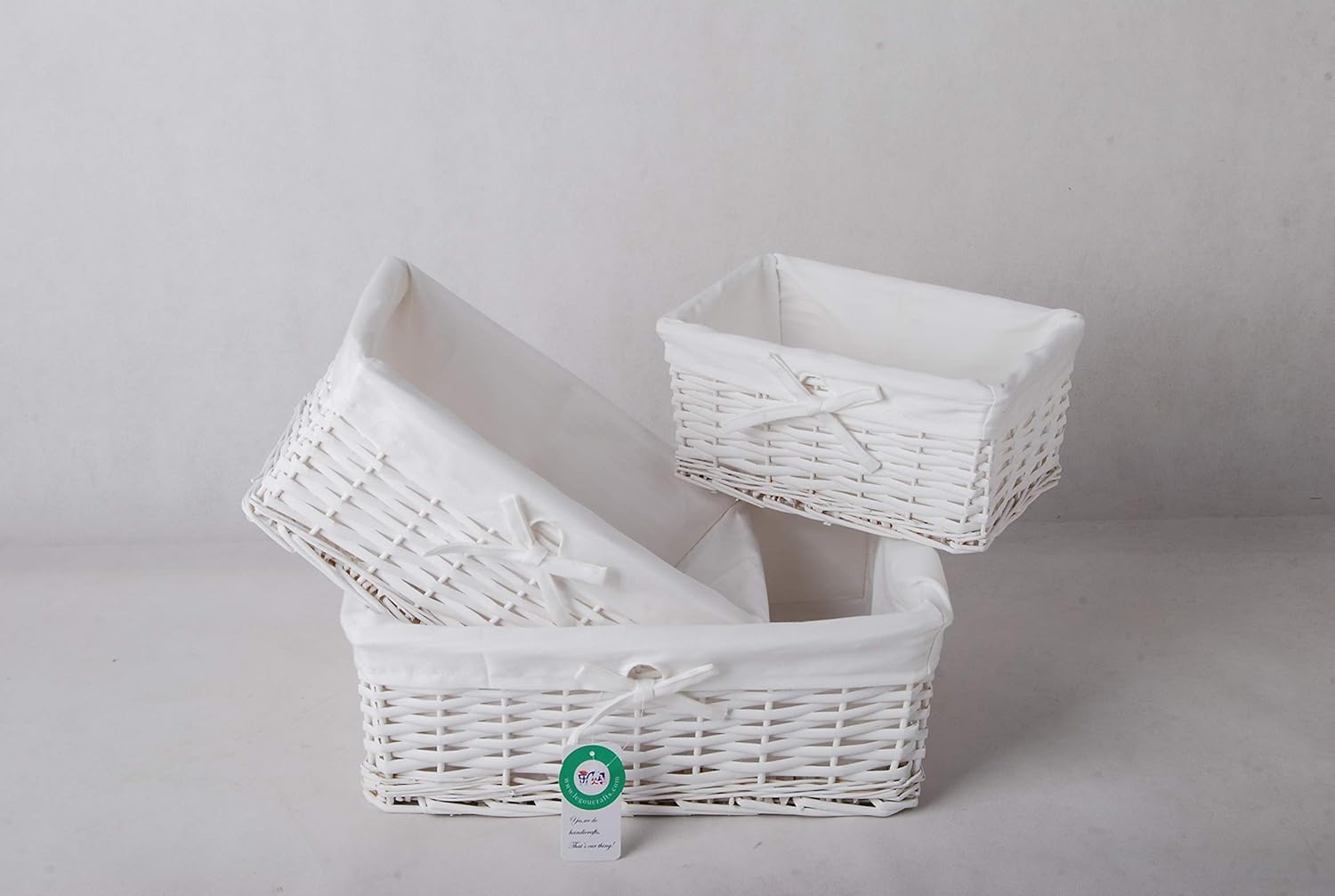 Wicker Storage Set Of 3
