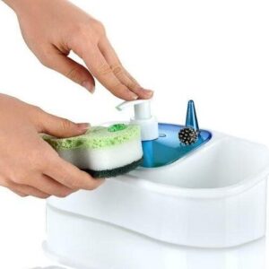 Sink Tidy Caddy with Soap Dispenser & Sponge Holder