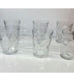 Clear Glass Bubble-Effect Tumblers Set of 6