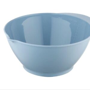 Blue Plastic Mixing Bowl with Measuring Marks 1200ml