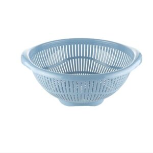 Blue Round Plastic Colander Strainer