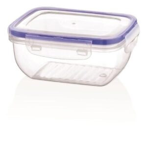 Clear Rectangular Clip-Lock Food Storage Container 2300ml