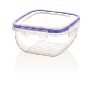 Clear Square Clip-Lock Food Storage Container 2400ml