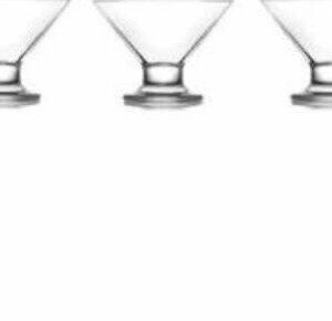 Footed Glass Dessert Ice Cream Sundae Bowls Set of 3