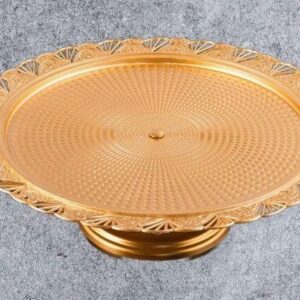 Gold Ornate Footed Cake Stand Plate