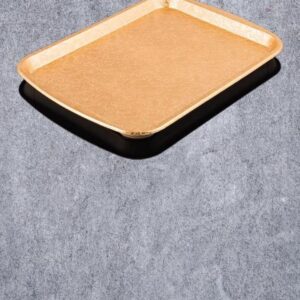Gold Textured Rectangular Serving Tray