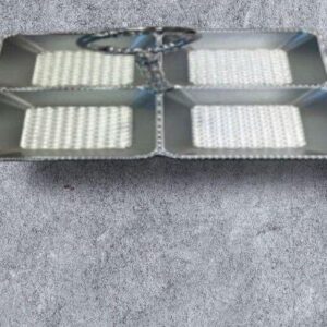 Silver 4-Section Snack Serving Tray