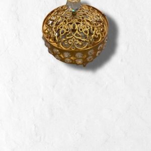 Gold Filigree Crystal Lidded Trinket Box