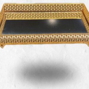 Gold Ornate Mirrored Rectangular Tray