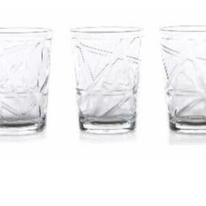 Clear Cut-Glass Tumbler Set (Set of 6)