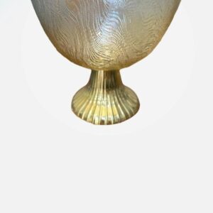 Gold Textured Glass Pedestal Bowl