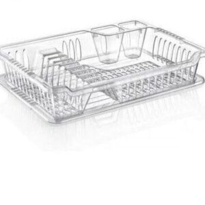 Large Plastic Dish Drainer Rack with Tray