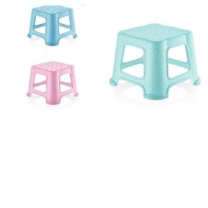 Pastel Woven-Effect Plastic Step Stool