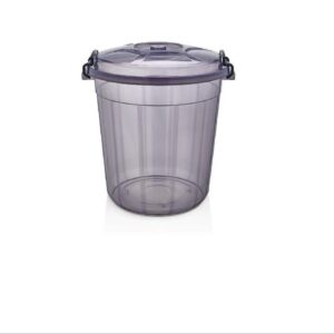 35L Clear Plastic Dustbin with Locking Lid