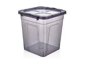 20L Square Clear Plastic Storage Box with Lid