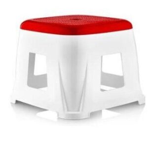 Red & White Plastic Step Stool