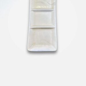 Marble-Effect 3-Section Serving Dish