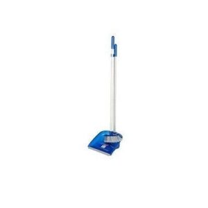 Blue Long-Handled Dustpan and Brush Set