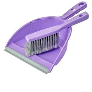 Purple Dustpan and Brush Set